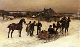 Waiting Paintings - Waiting to Depart by Bodhan Von Kleczynski